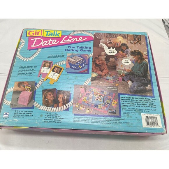 Vintage Girl Talk Date Line Board Game Dateline 1989  No Cassete Incomplete - Picture 13 of 16